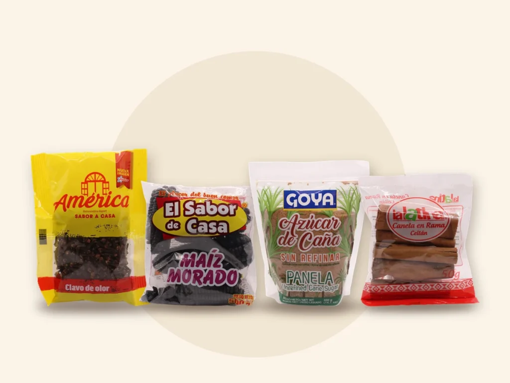 Productos de Dale Sabor para preparar Chicha morada